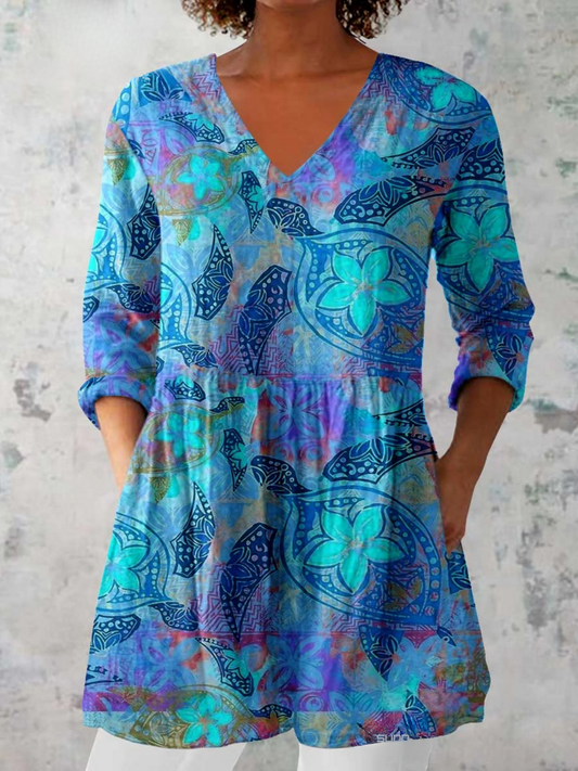 Alejandra | Blusa Larga con Escote en V
