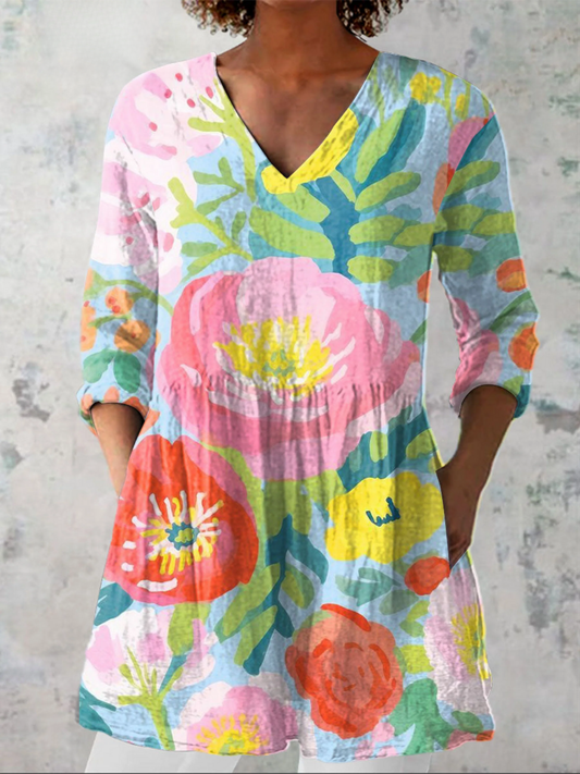 Gabriela | Blusa Larga con Escote en V