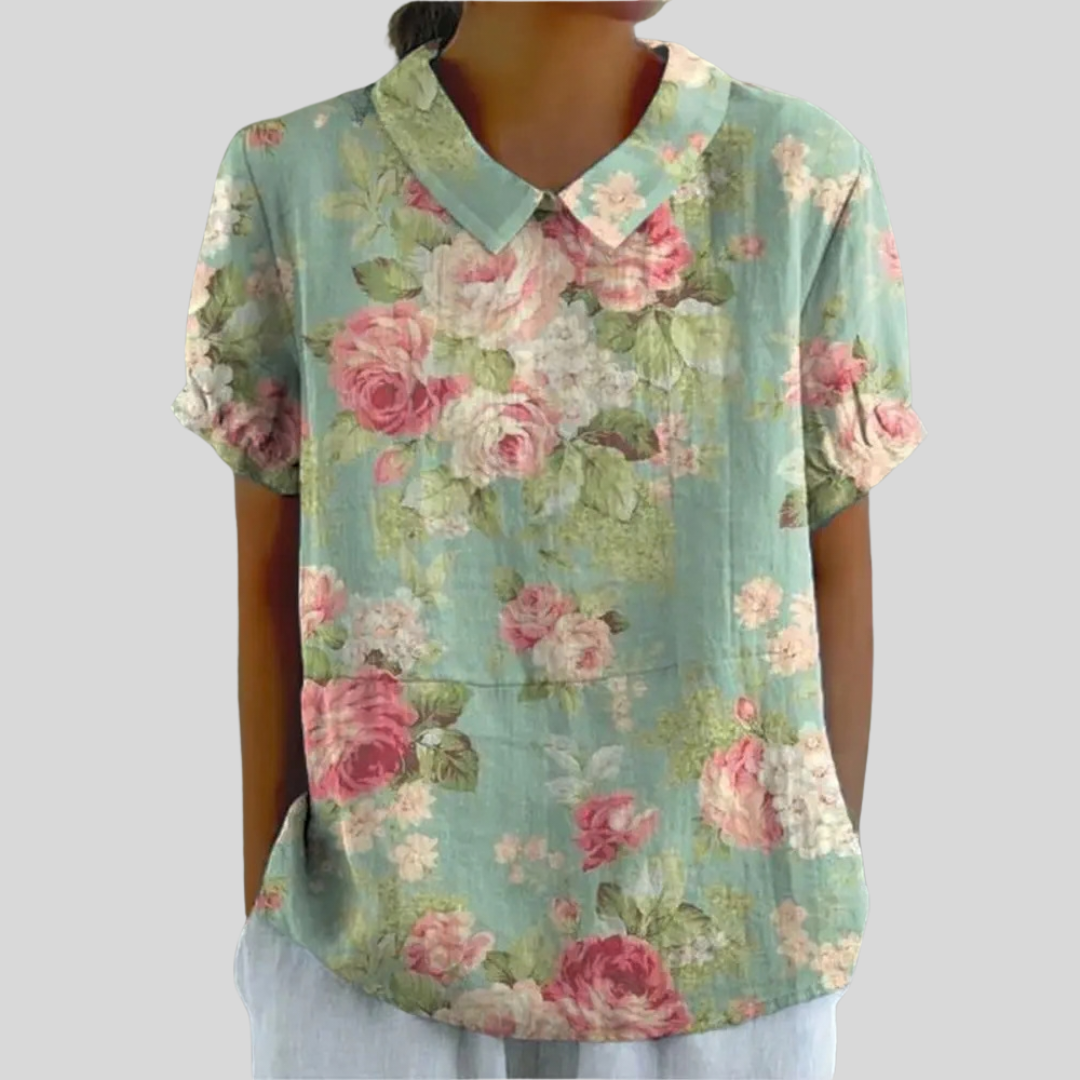 Blusa Floral de Elegante Comodidad