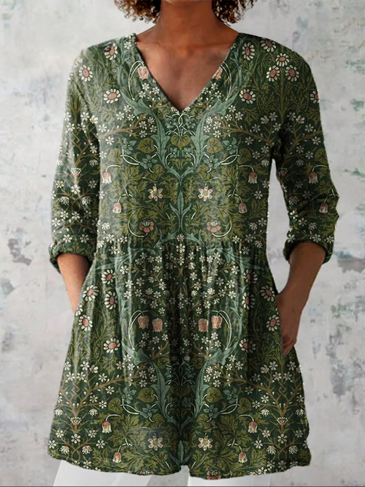 Julieta | Blusa Larga con Escote en V
