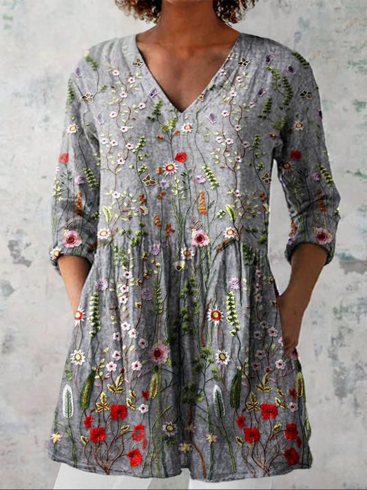 Valentina | Blusa Larga con Escote en V