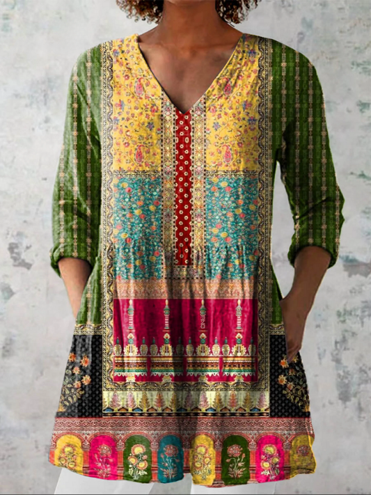 Andrea | Blusa Larga con Escote en V