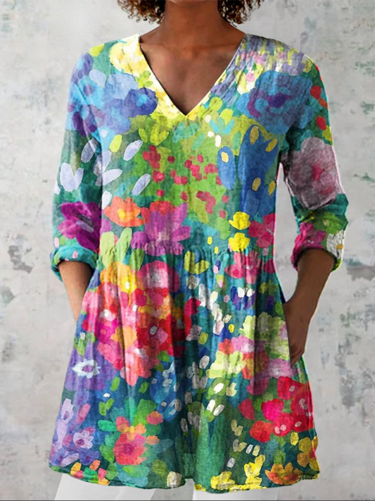 Melissa | Blusa Larga con Escote en V