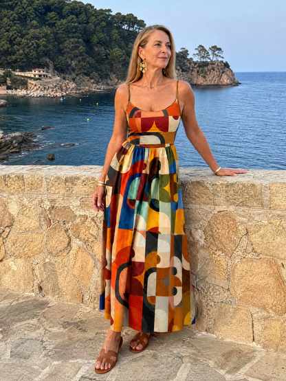 Olga Vestido midi con estampado geométrico