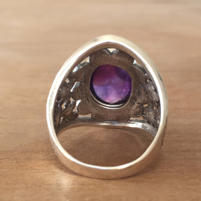 Anillo Hyda en Ágata y Amatista