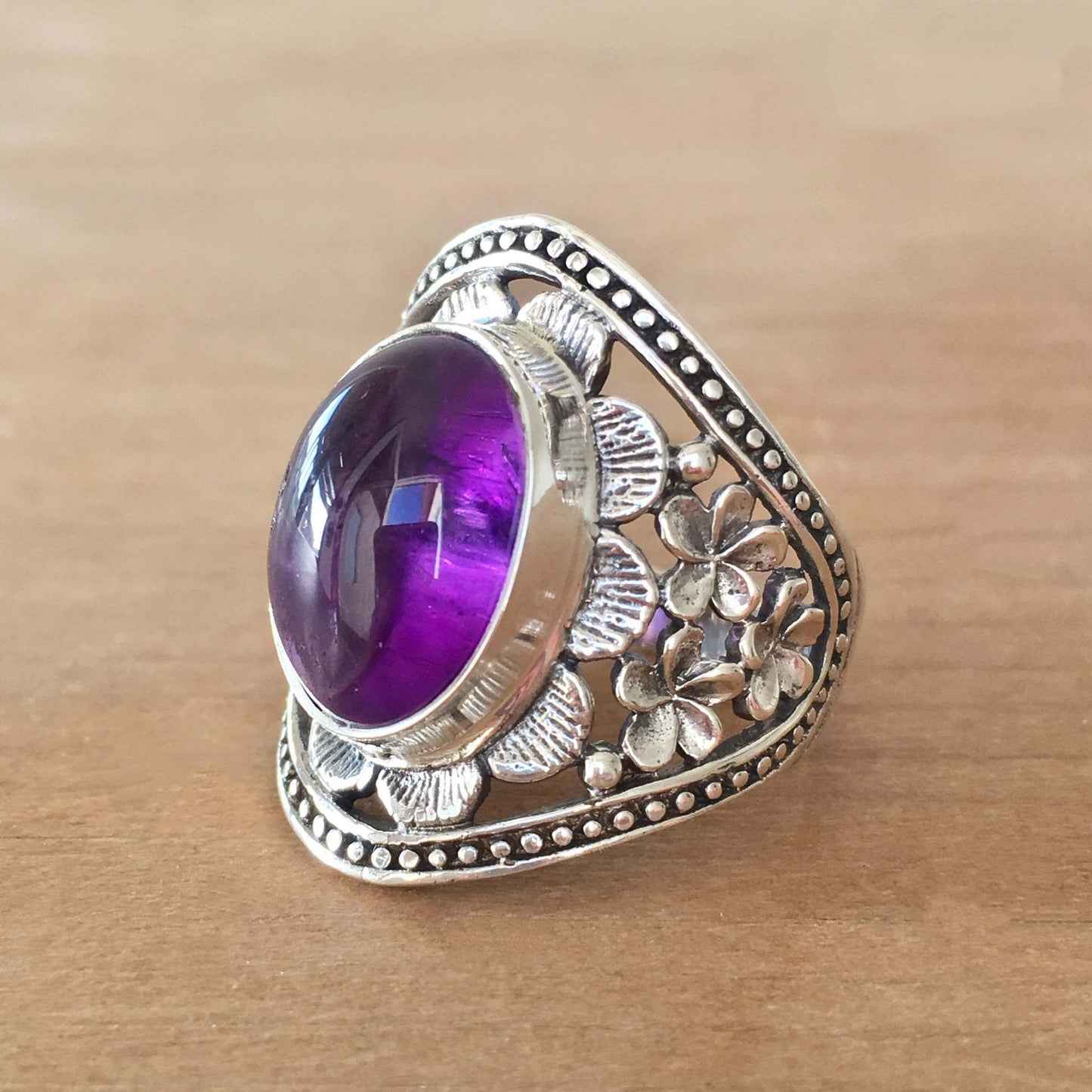 Anillo Hyda en Ágata y Amatista