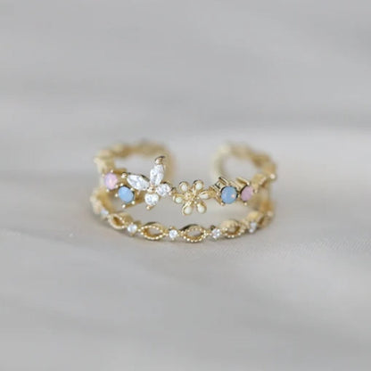 Anillo Vintage con Flor de Oro
