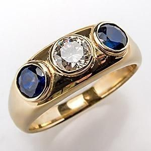 Anillo con Zirconia y Cristal Azul
