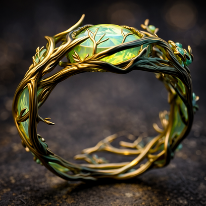 Anillo de Ópalo Natural Verde