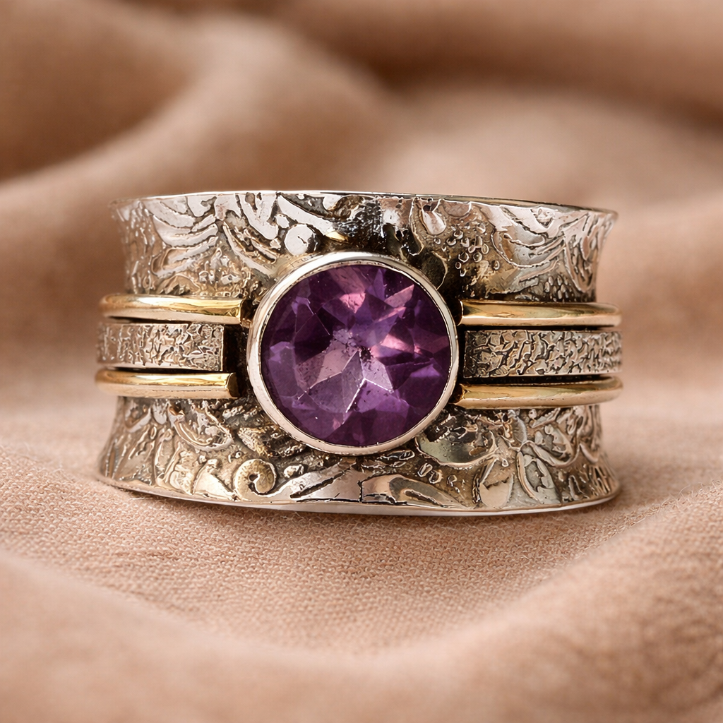 Anillo de meditación de cristal de Bohemia