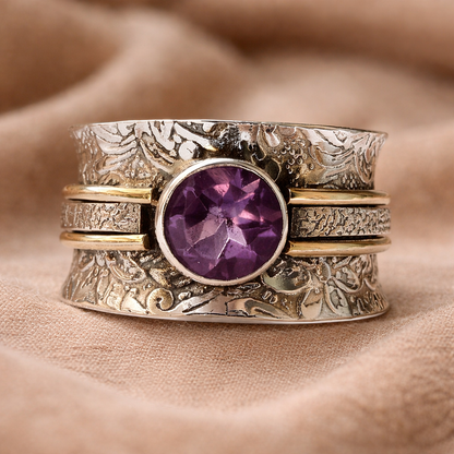 Anillo de meditación de cristal de Bohemia