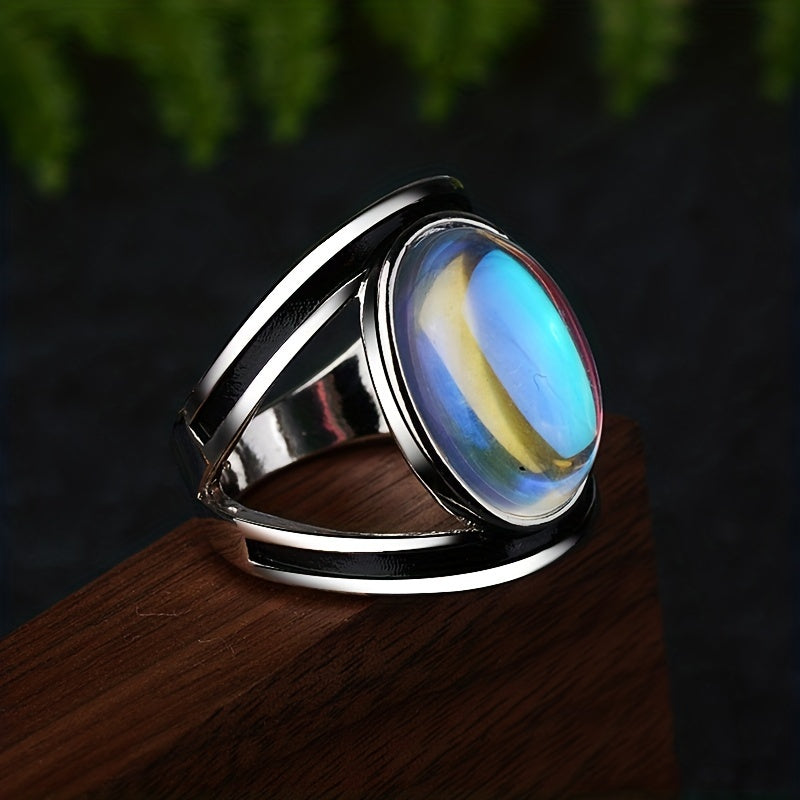 Anillo mágico de piedra lunar
