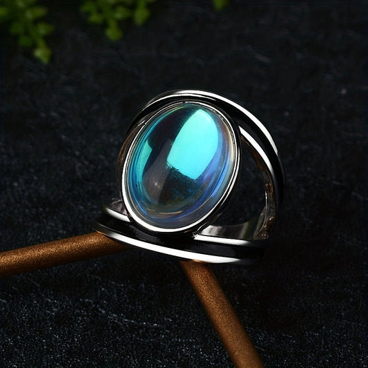 Anillo mágico de piedra lunar