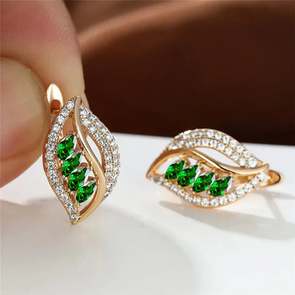 Aretes Katarina Hoja Esmeralda