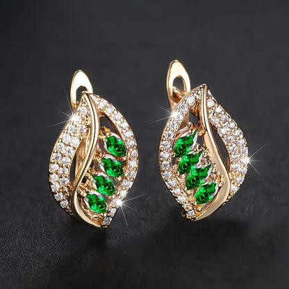 Aretes Katarina Hoja Esmeralda