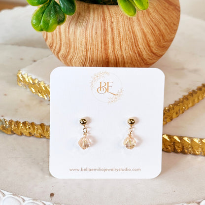 Aretes colgantes de oro "Liana"