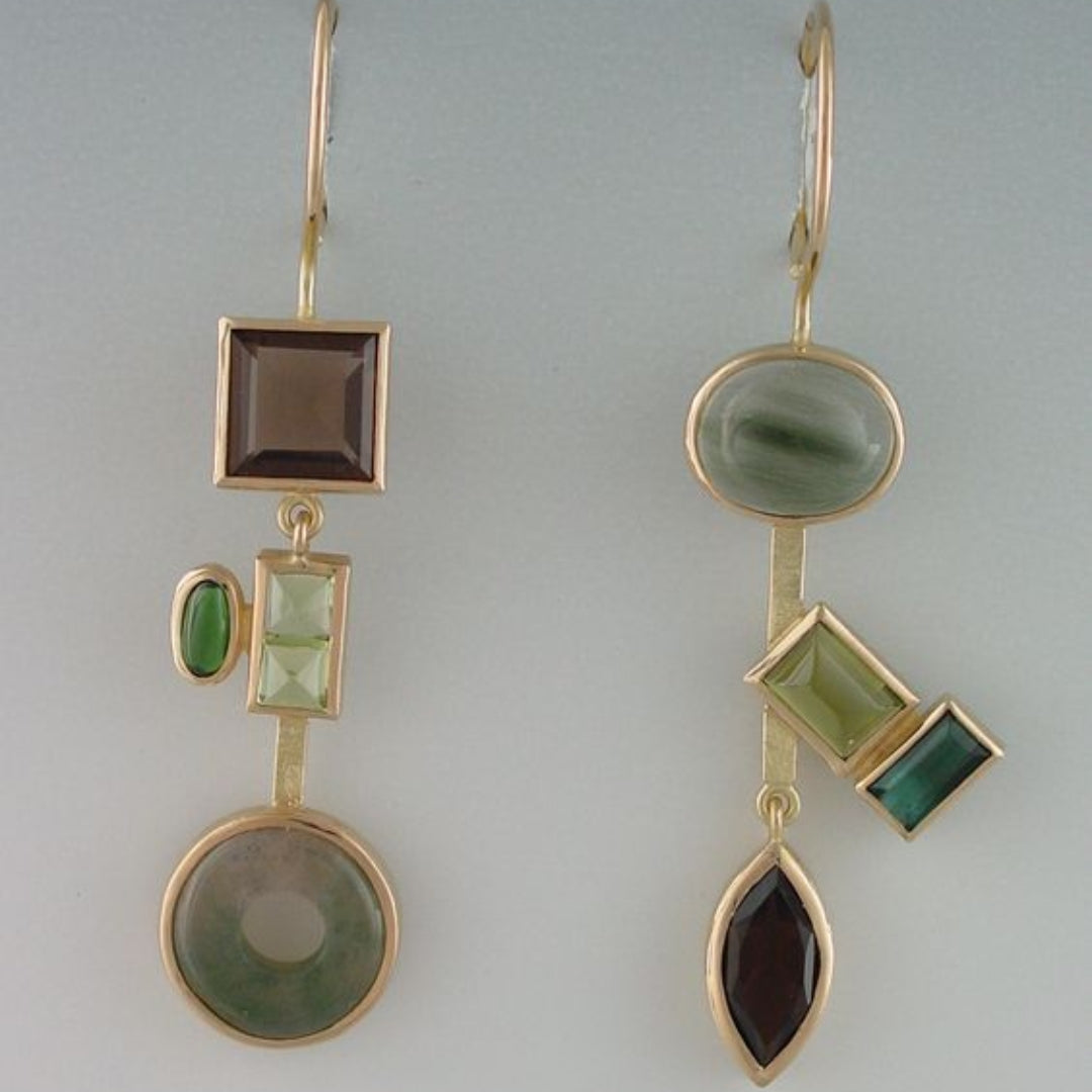 Aretes colgantes retro "Bosque de Cristal"