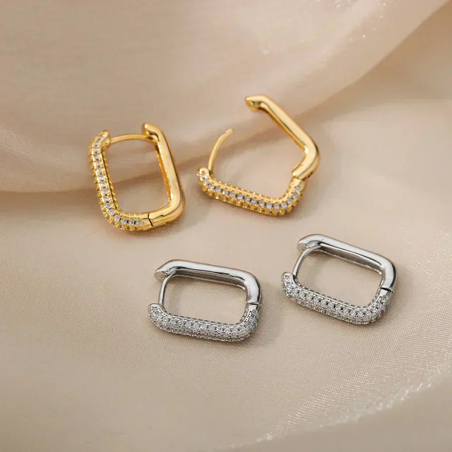 Aretes cuadrados y redondos « Valeria »