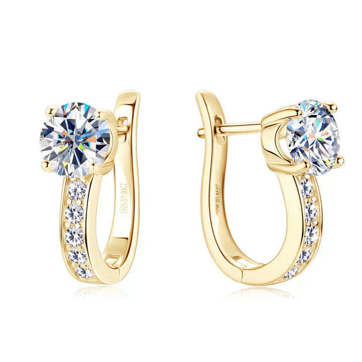 Aretes de Argo con Moissanite