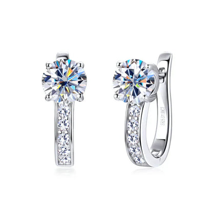 Aretes de Argo con Moissanite