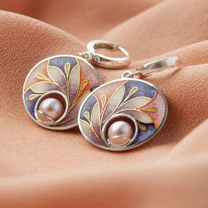 Aretes de acrílico con perlas