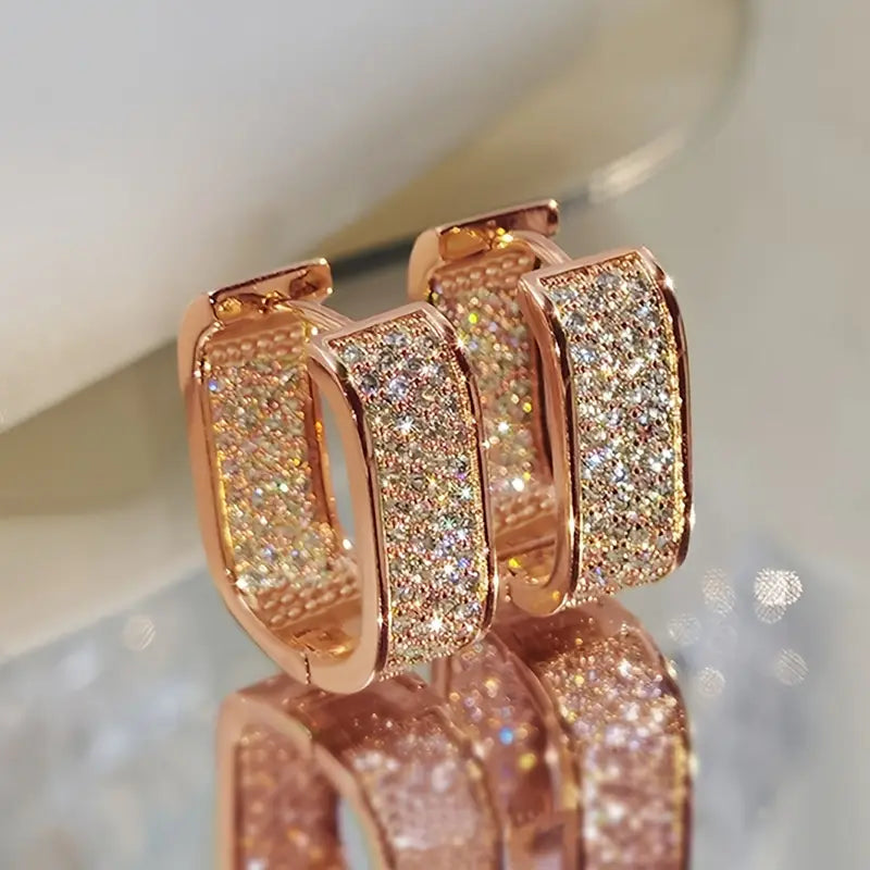 Aretes de cristal lujosos