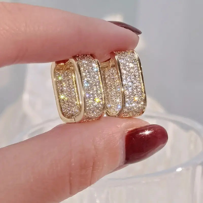 Aretes de cristal lujosos