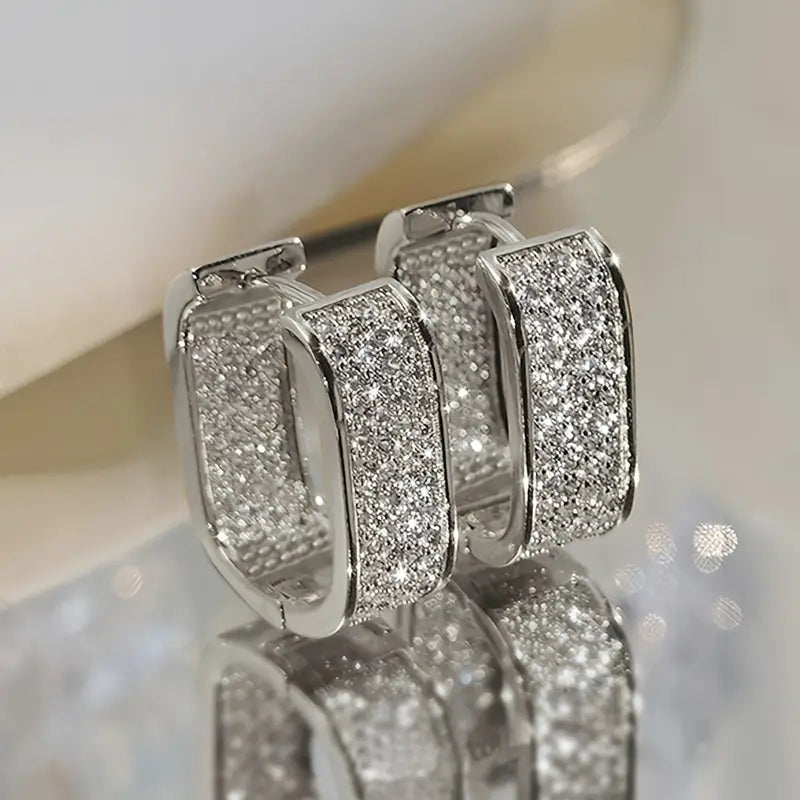 Aretes de cristal lujosos