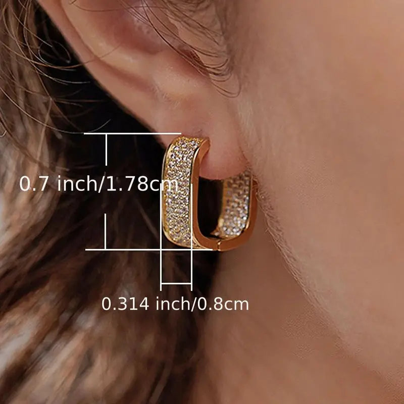 Aretes de cristal lujosos