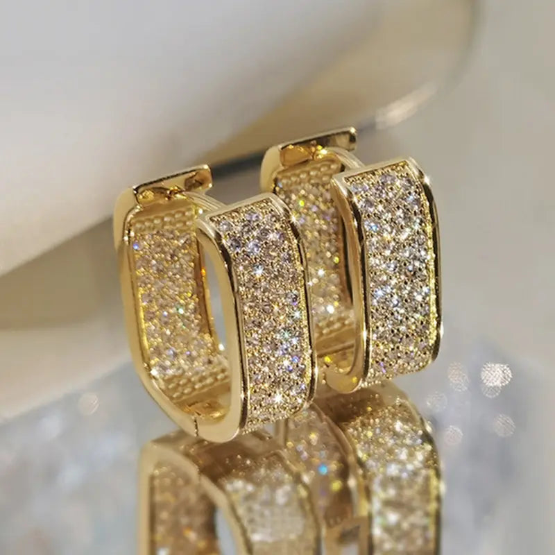 Aretes de cristal lujosos