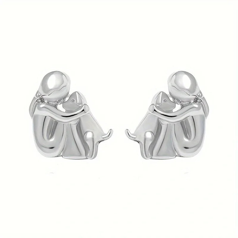 Aretes de dos colores, plata y oro