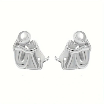 Aretes de dos colores, plata y oro