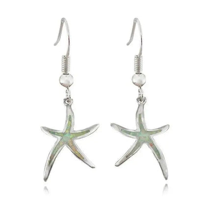 Aretes de ópalo y plata