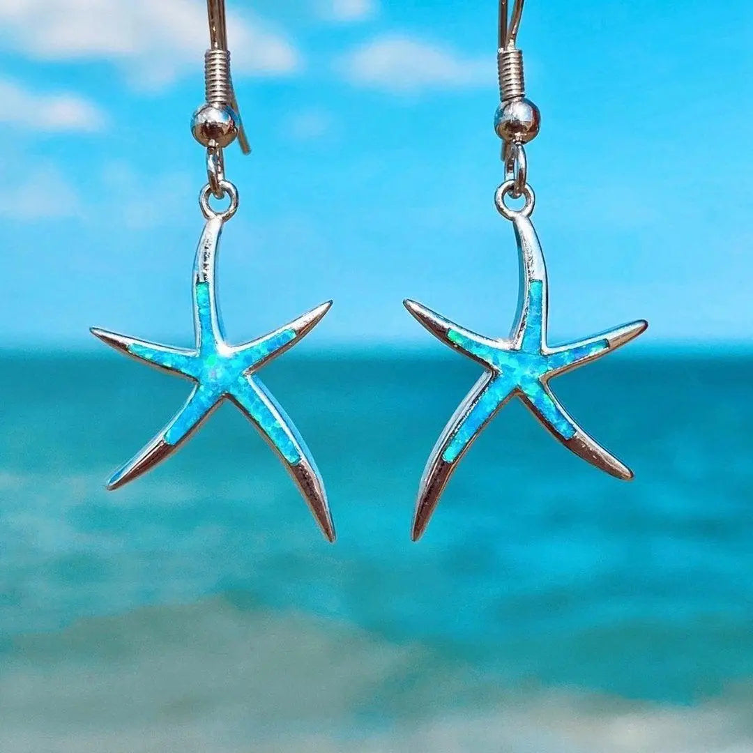 Aretes de ópalo y plata
