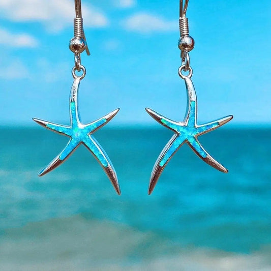 Aretes de ópalo y plata