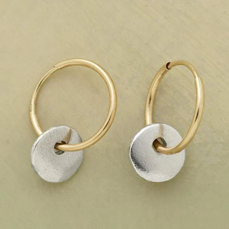 Aretes de oro y plata