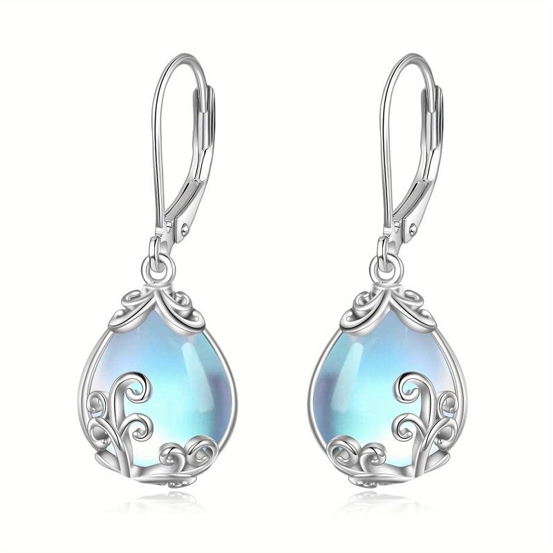 Aretes de piedra de luna Espíritu Libre