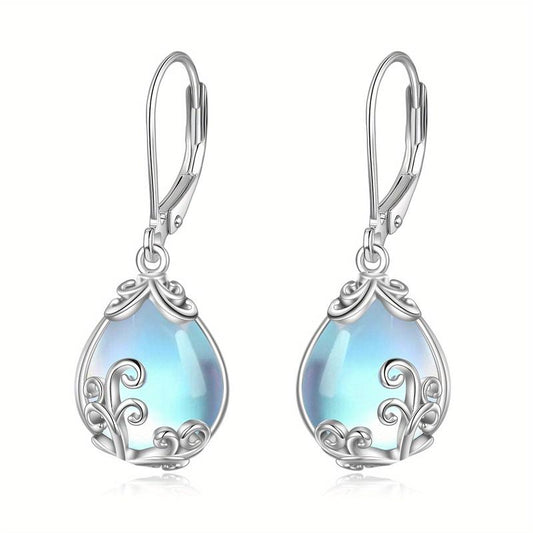 Aretes de piedra de luna Espíritu Libre