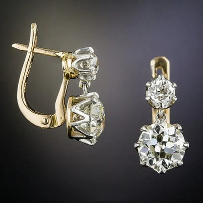 Aretes de zirconia europea y americana