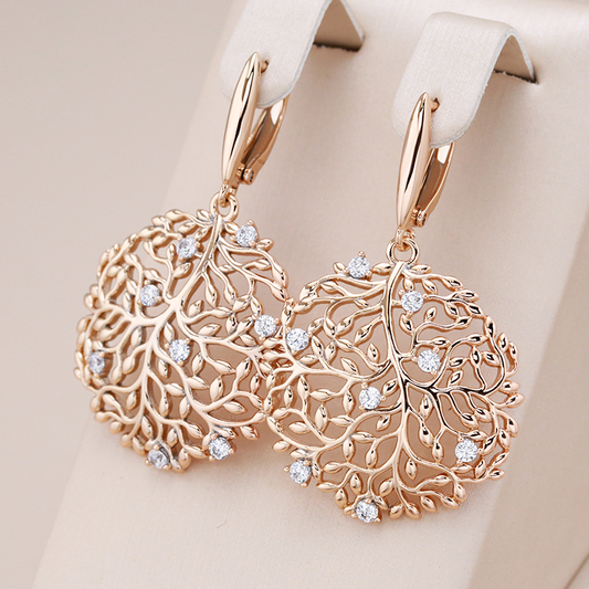 Aretes elegantes con barras redondas y zirconias