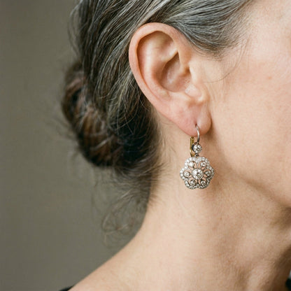Aretes retro con cristales