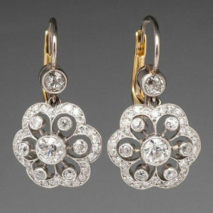 Aretes retro con cristales