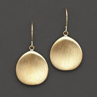 Aretes retro de acero inoxidable dorado