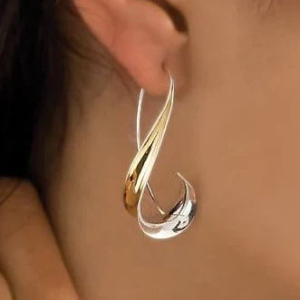 Aretes retro de oro