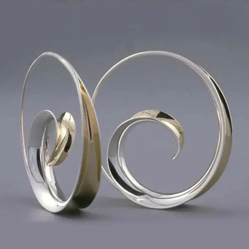Aretes vintage con olas