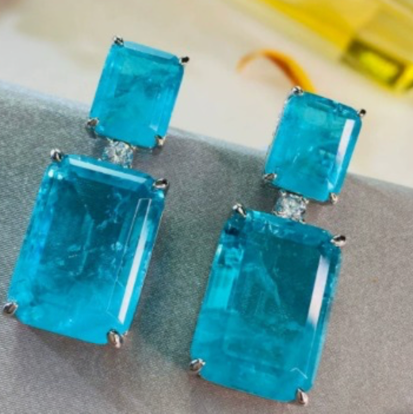 Aretes vintage con turquesa