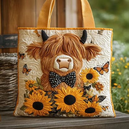 Bolsa Artesanal | Vaca de las Tierras Altas con Girasoles