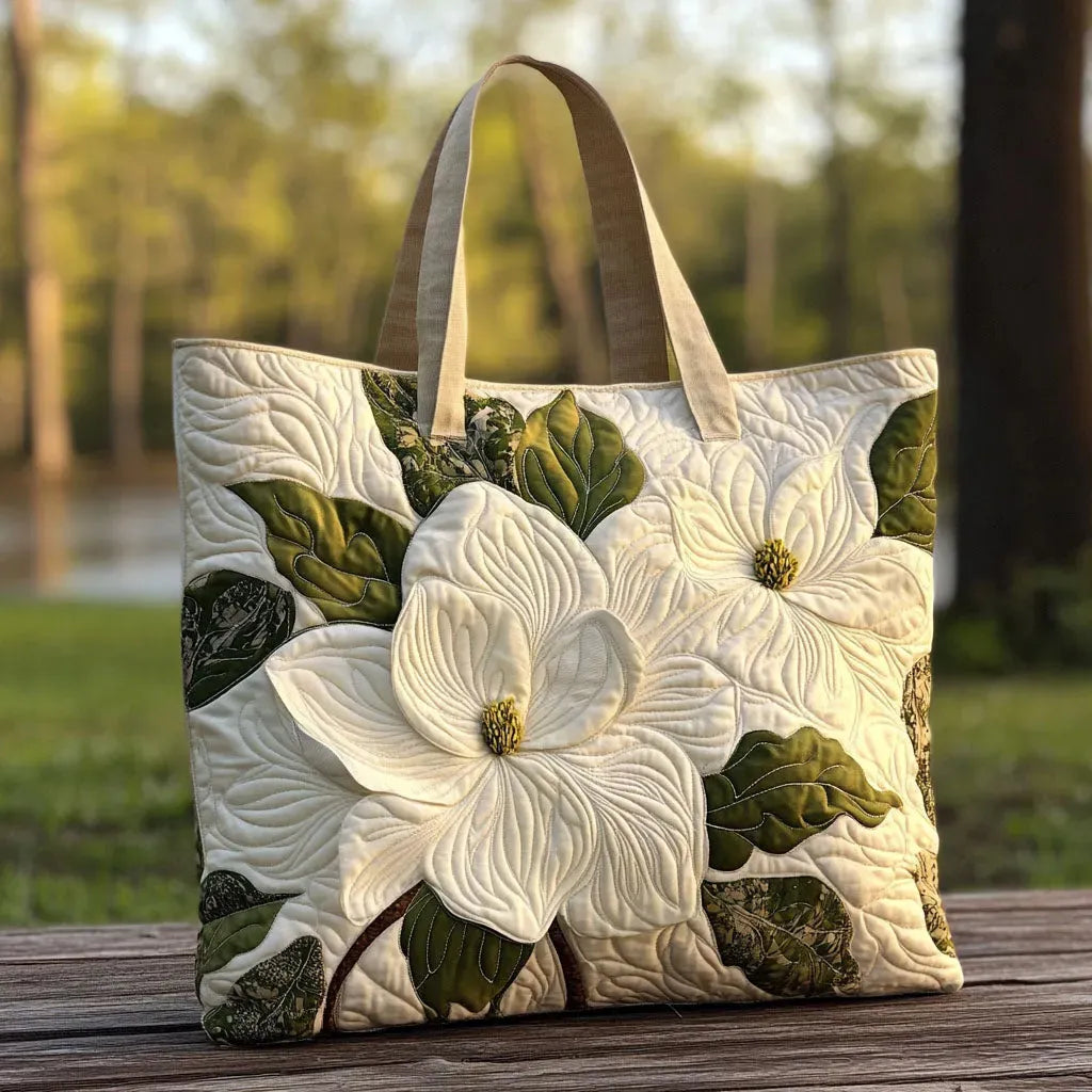 Bolsa Artesanal | Elegantes Lirios Blancos