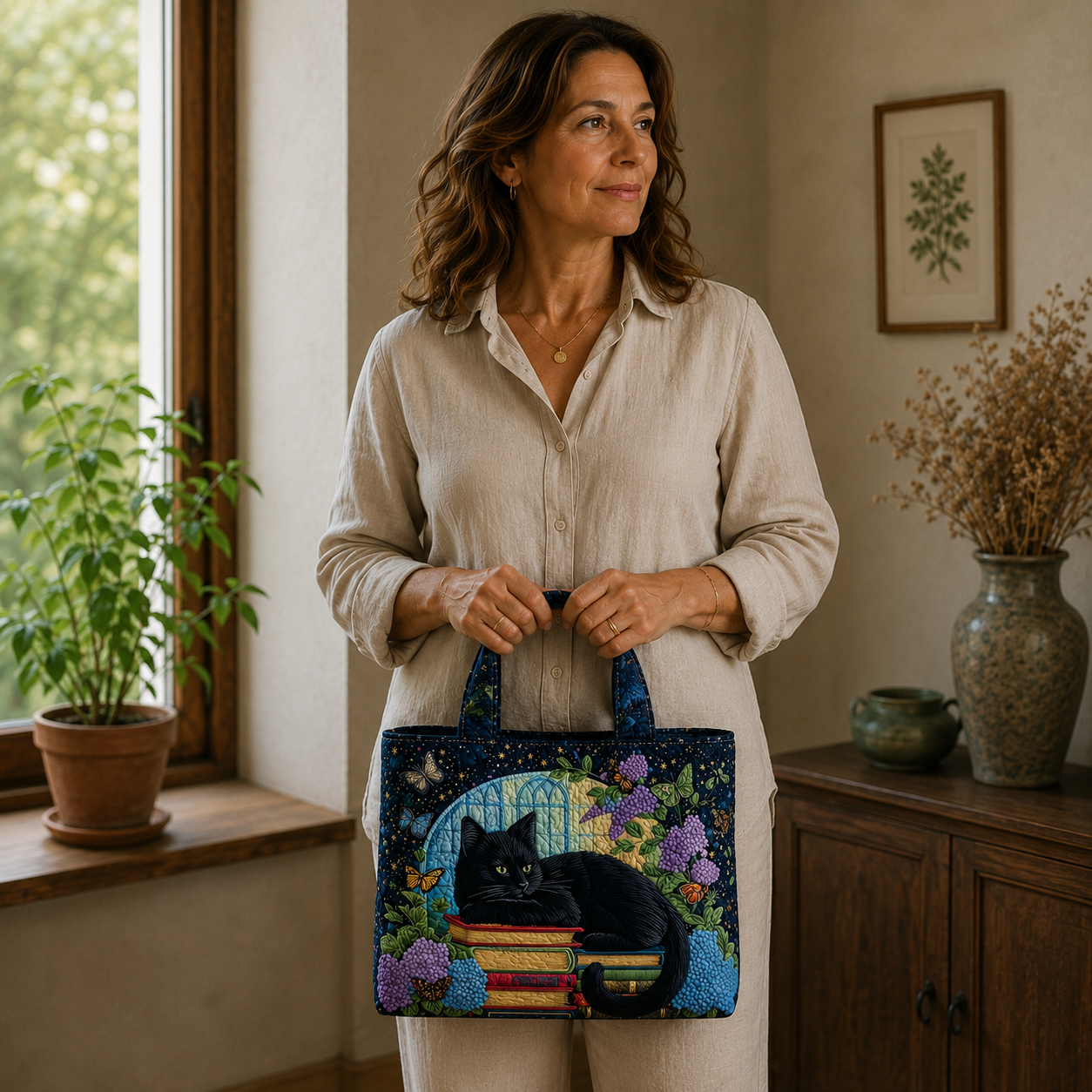 Bolsa Artesanal | Gato Negro en Libros