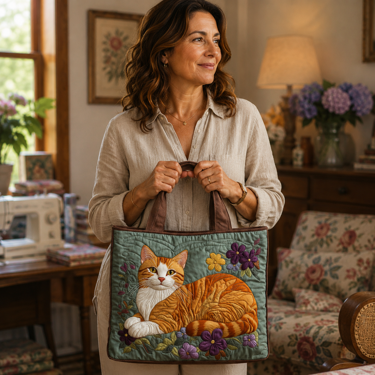 Bolsa Artesanal | Gato Naranja